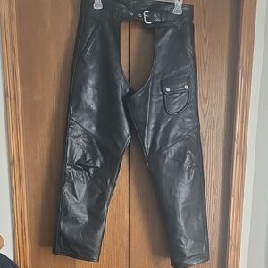 Men's Black Leather Pants